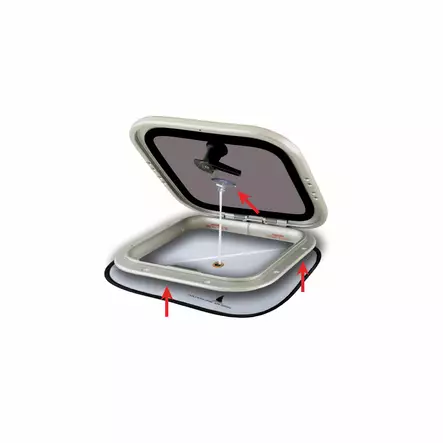 Pimennys/hyttysverkko kansiluukuille, pieni - Hyttysverkot - D247299 - 1