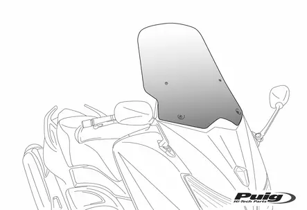 Puig Windshield V-Techline Yamaha X-Max 125/250 06'-09' - Moottoripyörän tuulisuojat - D298419 - 1