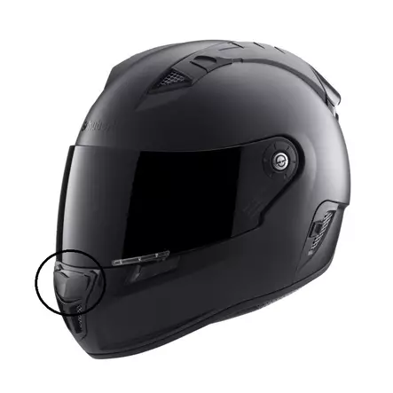 Schuberth SR1 button with ventilation black mat - Muut varaosat - D147719 - 1
