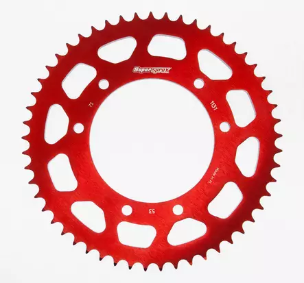 Supersprox Takaratas, Punainen, 53 hammasta (420), Ø105mm, Aprilia, Derbi, Drac - Mopon Takarattaat - D190419 - 1
