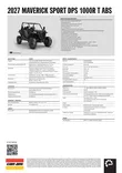Can-Am 27 Maverick Sport DPS 1000R T2b ABS Granite Grey - Can-Am mönkijät 2027 mallisto - 146989 - 3