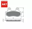 GOLDFREN Jarrupalat 447 Ceramic Carbon AD - Moottoripyörän jarrupalat - D525439 - 1