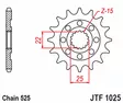 JT Eturatas JTF1025.15 - Moottoripyörän eturattaat - D523969 - 2