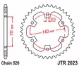 JT Takaratas JTR2023.42 - Moottoripyörän takarattaat - D523999 - 2
