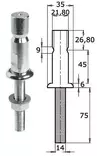 Osculati keulakaiden kiinnike 25 x 1.5 mm - Veneen Kaidepylväät & keulakaiteet - D124889 - 1