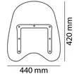 Puig Windshield Universal Mod.Chopper C/Clear - Moottoripyörän tuulisuojat - D58949 - 2