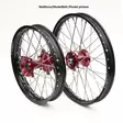 REX WHEELS 19-1,85 RMZ250 07-.. MUSTA VANNE/PUNAINEN NAPA 25MM - Moottoripyörän täydelliset vanteet - D221919 - 1