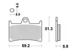 Sbs Jarrupalat Sintered - Moottoripyörän jarrupalat - D2649 - 1