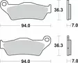 Sbs Jarrupalat Sintered Taakse - Moottoripyörän jarrupalat - D512159 - 2