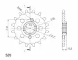 Supersprox / JT Eturatas 308.16 - Moottoripyörän eturattaat - D216159 - 2
