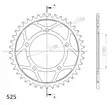 Supersprox Teräs takaratas 702.42 - Moottoripyörän takarattaat - D51489 - 2
