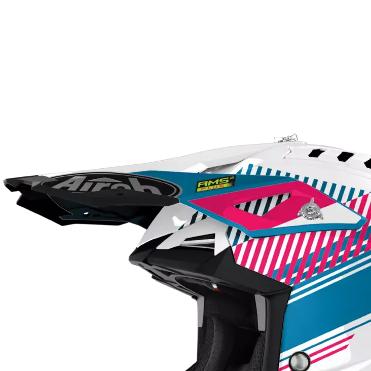 Airoh Aviator 3 Lippa Wave pinkki kromi - Offroad kypärien lipat - D388569 - 1