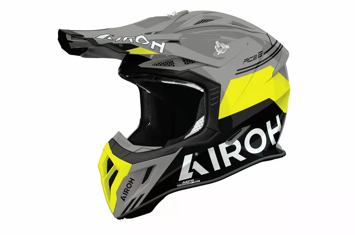 Airoh Kypärä Aviator Ace 2 Fury Keltainen kiiltävä - Offroad-kypärät - D522599 - 1