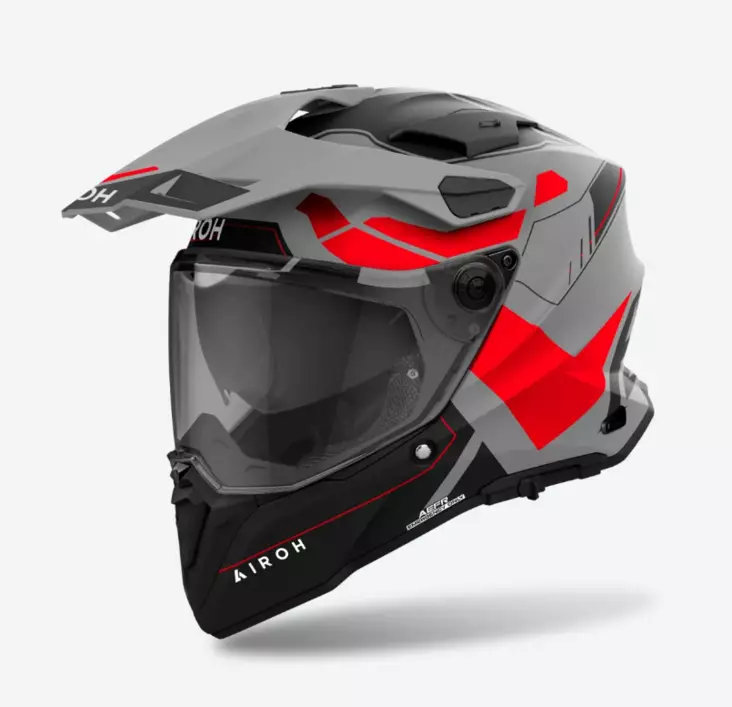 Airoh Kypärä Commander 2 Reveal Punainen Fluo Matta - Adventure-kypärät - D493889 - 1