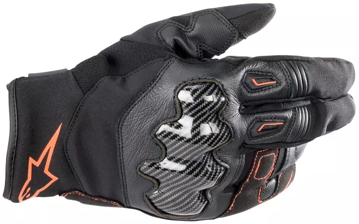 Alpinestars Hanska SMX-1 Vedenpitävä Musta/Punainen Fluo - Kalvolliset moottoripoyörähanskat - D439049 - 1