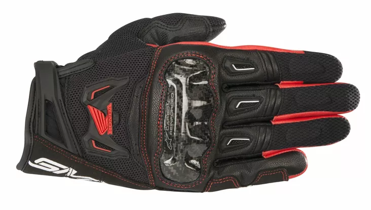 *Alpinestars Honda Hanska SMX-2 Air Carbon V2 musta/pun. - Moottoripyörähanskat Onroad - D248389 - 1