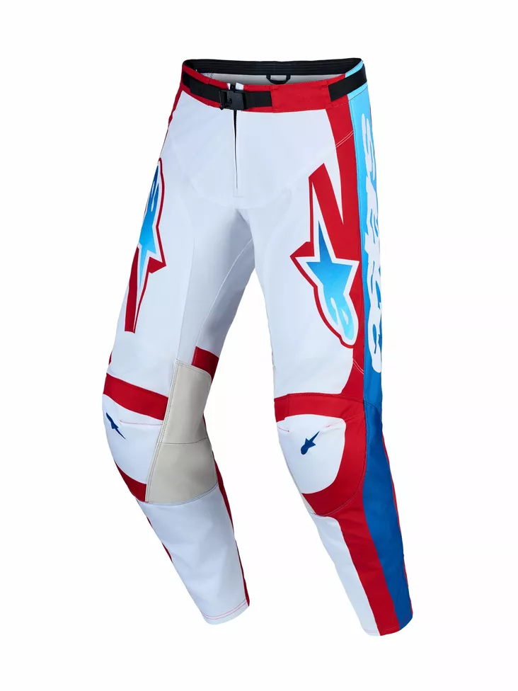 Alpinestars Housut Racer Hunt Valkoinen/Punainen/Sininen - Motocross housut MX - D540909 - 1