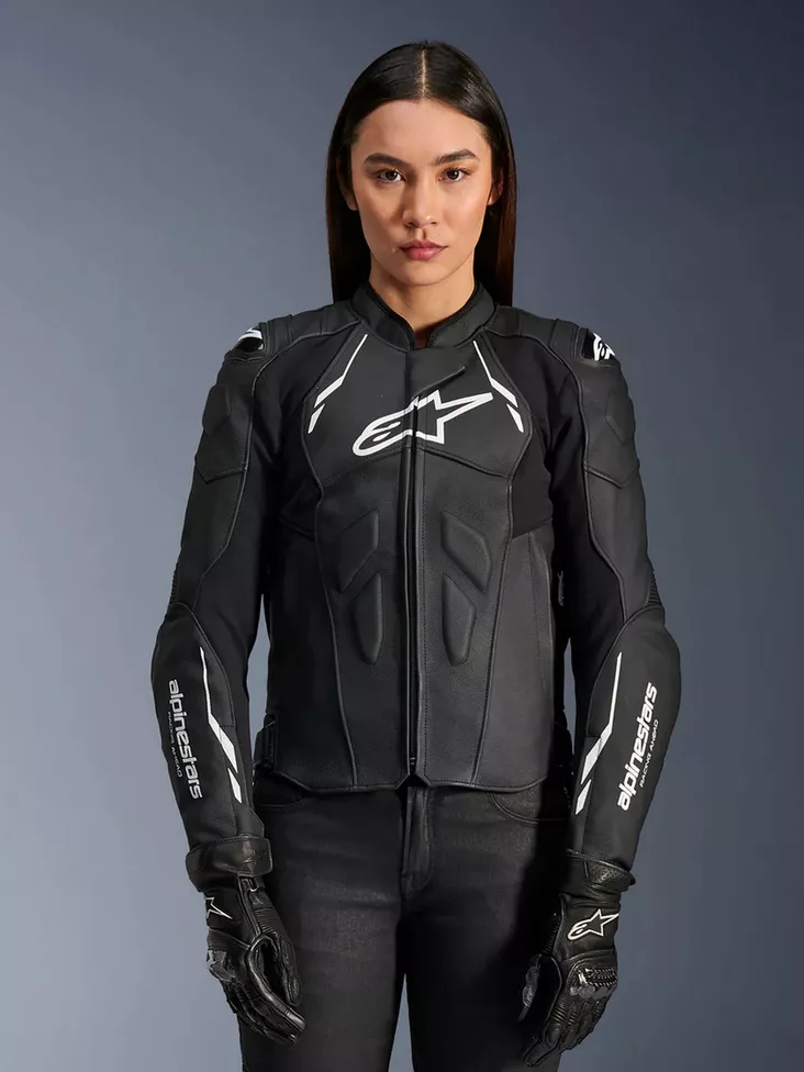 Alpinestars Nahkatakki Naisten Dusk Musta/Valkoinen - Moottoripyöränahkatakit & -liivit - D505419 - 1