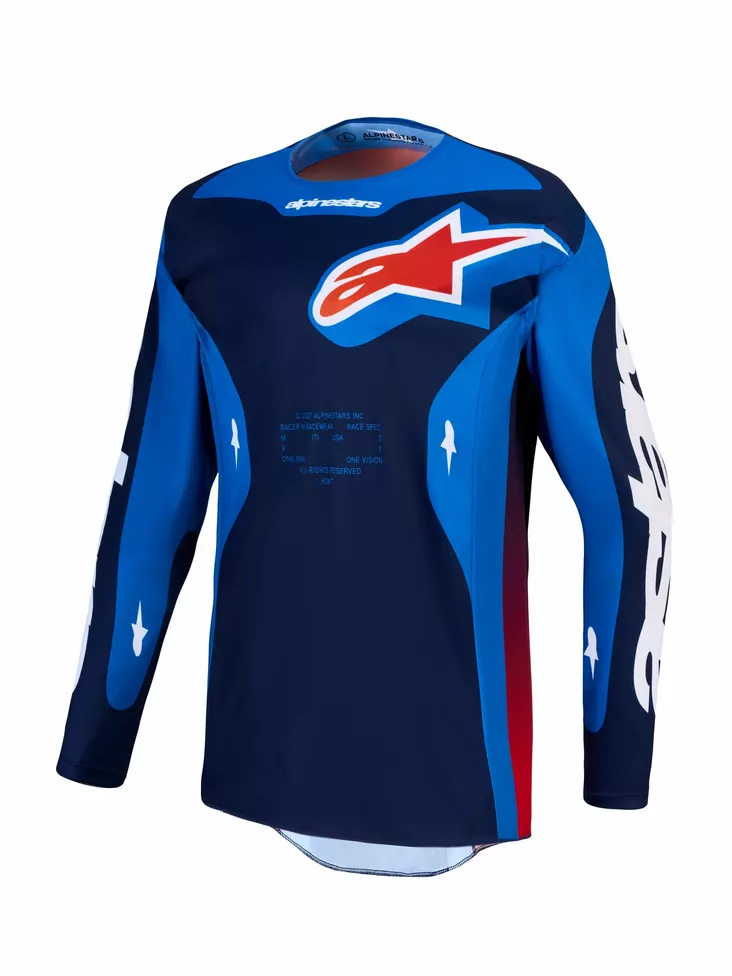 Alpinestars Paita Racer Hunt Sininen/Sininen/Punainen - Motocross paidat MX - D540969 - 1