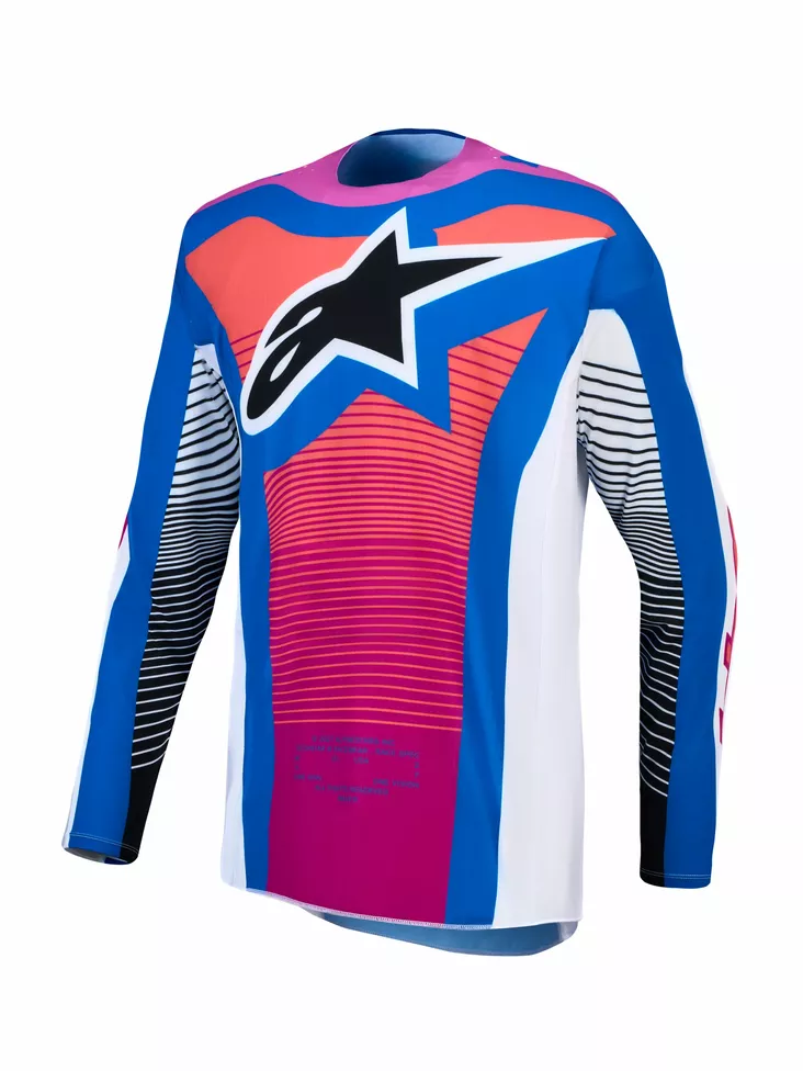 Alpinestars Paita Techstar Maven Valkoinen/Koralli/Sininen - Motocross paidat MX - D540959 - 1