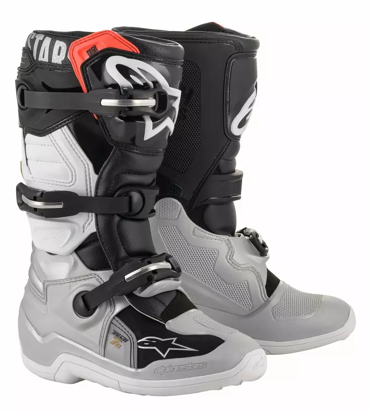 Alpinestars Saapas Tech 7s Nuorten Musta/Hopea/Valk/Kulta - Offroad ajosaappaat - D278969 - 1