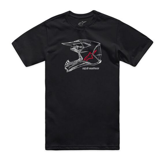 Alpinestars T-Shirt MX Helmet CSF Musta - Vapaa-ajan paidat - D500149 - 1