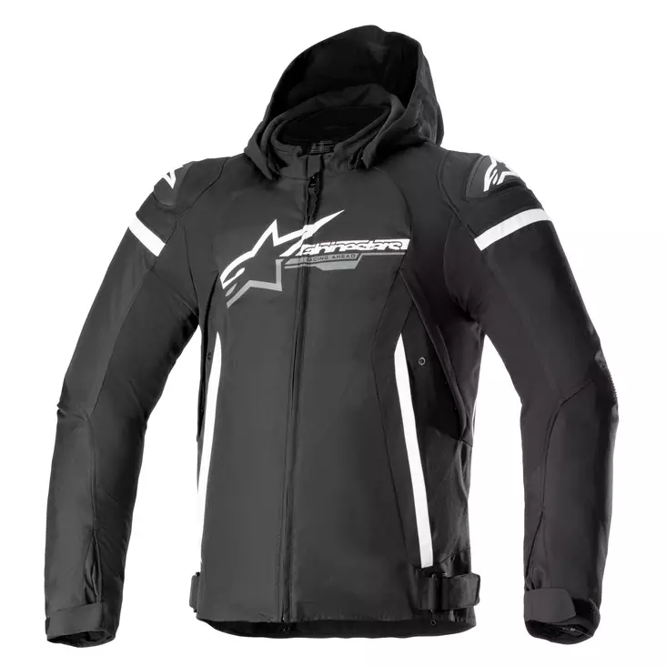Alpinestars Tekstiilitakki Zaca Vedenpitävä Musta/Valkoinen - Kalvolliset moottoripyörätakit - D439039 - 1