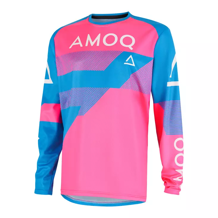 AMOQ Ascent Strive V2 Ajopaita Vaaleansininen-Pinkki - Motocross paidat MX - D490709 - 1