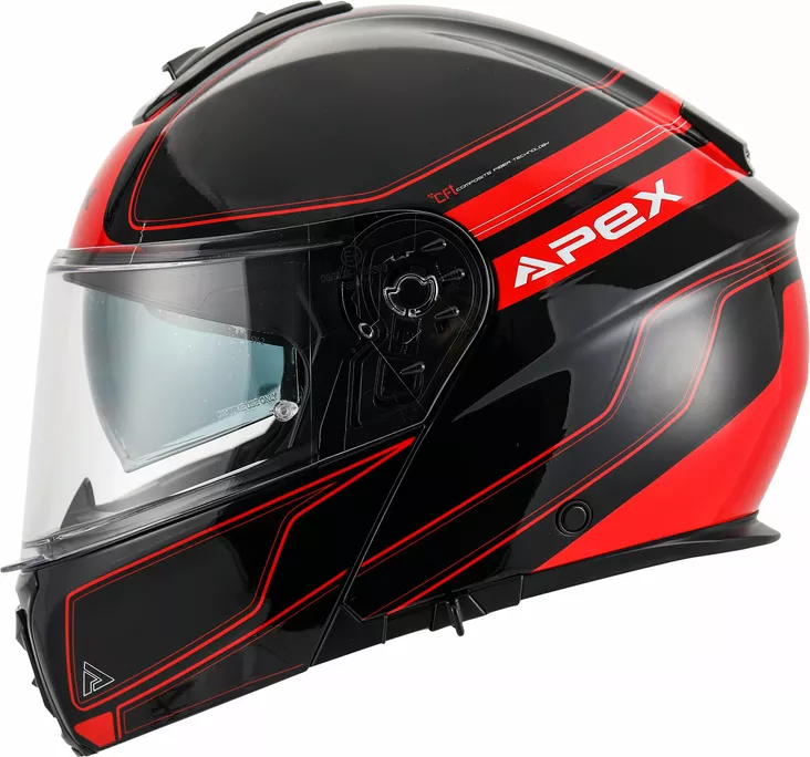 APEX Kypärä MT300 Sydney musta/punainen - Avattavat kypärät - D508069 - 1