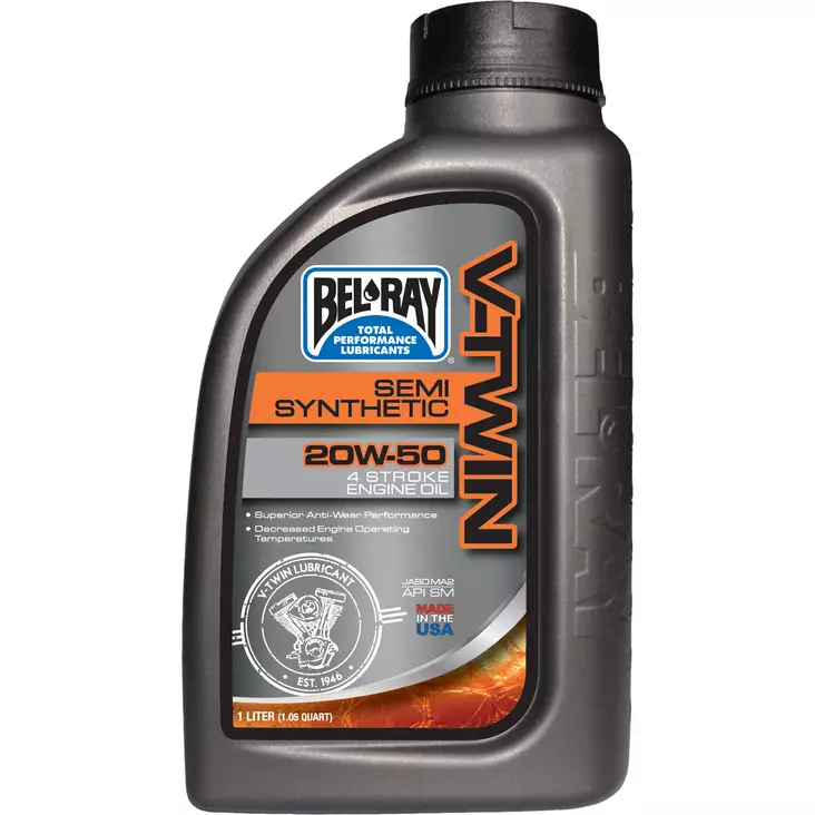 Bel-Ray V-Twin Semi-Synthetic 20W-50 1L - 4-tahtiöljyt - D59849 - 1