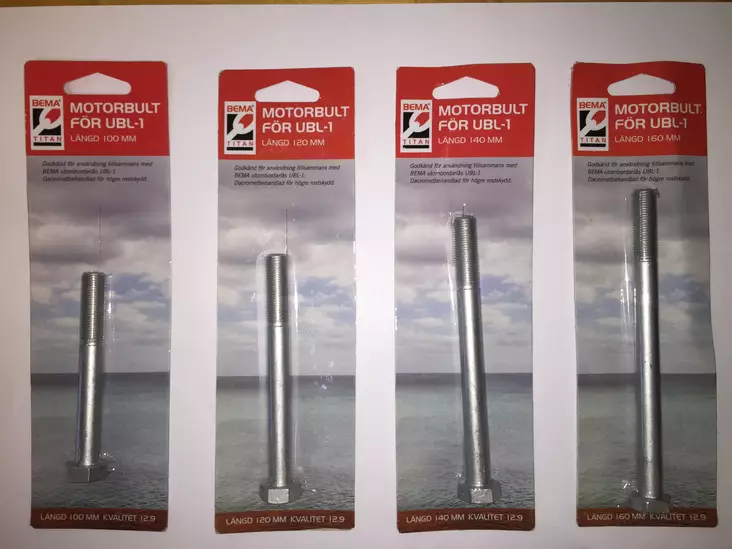 Bema UBL-1 M6S 12.9 M12x1.25x100 Dacromet Pultti - Lukkotarvikkeet - D189999 - 1