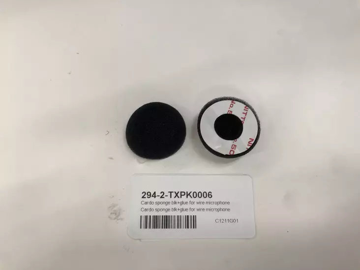 Cardo sponge blk+glue for wire microphone - Lisätarvikkeet, Kypäräpuhelimet - D278599 - 1