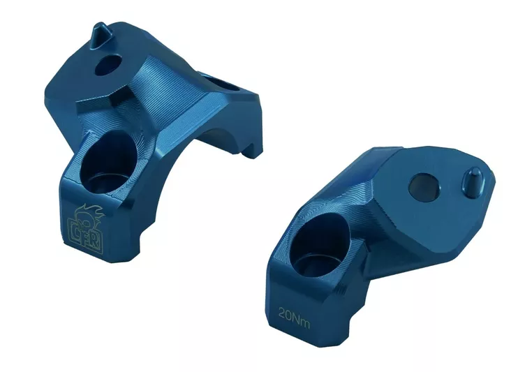 CFR FTP/Knucks V2 Mountain Strap adapter Sininen - Moottorikelkan ohjaustangon korotuspalat - D548809 - 1