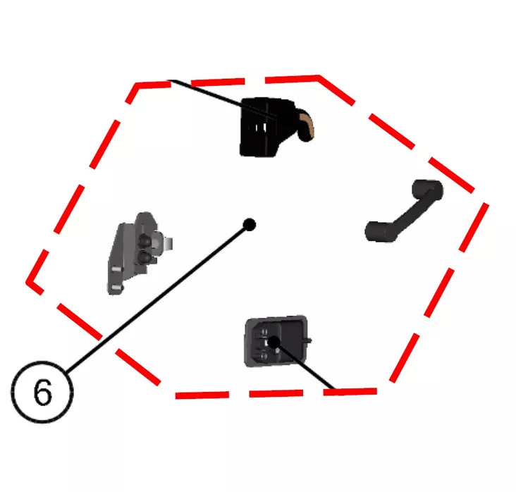 DFK Oven Lukko- ja stopparisarja Oikea Polaris Ranger 570 Midsize 2022-> - DFK varaosat & tarvikkeet - D528149 - 1