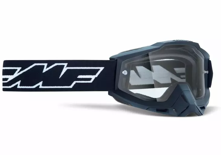 FMF POWERBOMB Enduro Goggle Rocket Musta - Kirkas Double Linssi - Offroad ajolasit - D380149 - 1