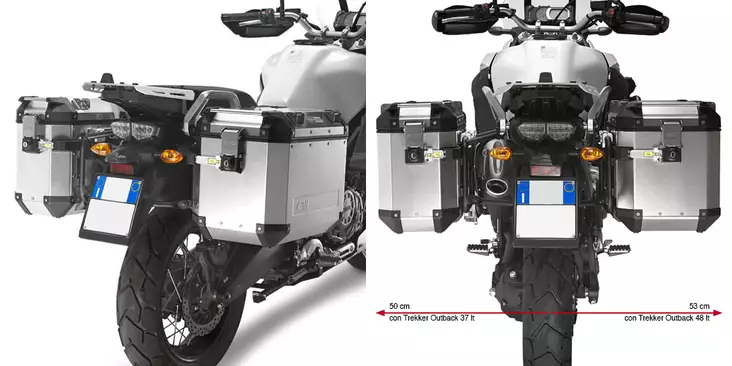 Givi putkisivutelineet Trekker Outback Yamaha XT1200ZE Super Tenere (14) - Moottoripyörän laukkujen kiinnityssarjat - D163639 - 1