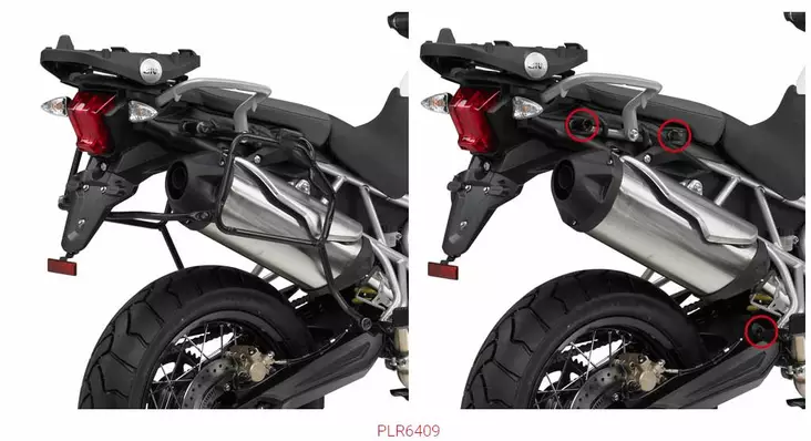 GIVI TUBULAR PANN.HOLDER TRIUMPH - Moottoripyörän laukkujen kiinnityssarjat - D331379 - 1