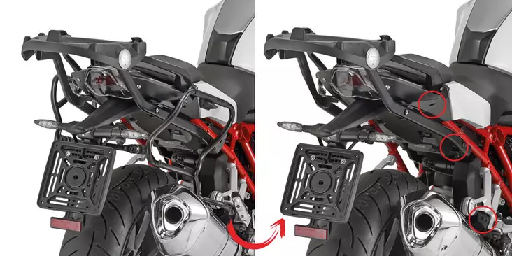 Givi Tubular pannier holder for BMW R1200R '15 SIDE cases - Moottoripyörän laukkujen kiinnityssarjat - D183129 - 1