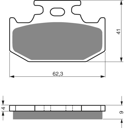 GOLDFREN Jarrupalat 001 Ceramic Carbon K1 - Moottoripyörän jarrupalat - D227789 - 1