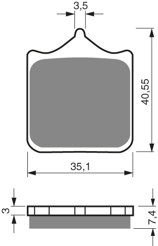 GOLDFREN Jarrupalat 177 Ceramic carbon AD 1PAR = 4SMÅ - Moottoripyörän jarrupalat - D227979 - 1