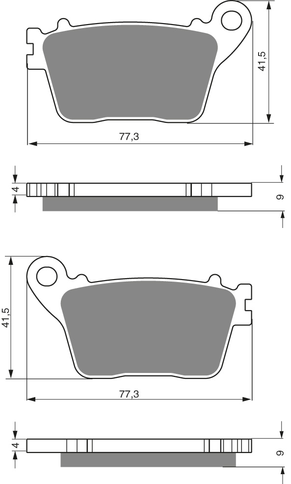 GOLDFREN Jarrupalat 242 Ceramic Carbon S3 - Moottoripyörän jarrupalat - D228019 - 1