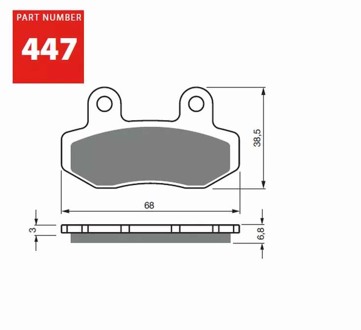 GOLDFREN Jarrupalat 447 Ceramic Carbon AD - Moottoripyörän jarrupalat - D525439 - 1