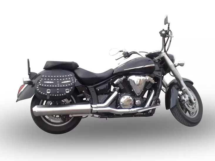 GPR Yamaha Xvs 1300 Midnight Star 2006/14 EC-Approv. slip-on exhaust Inox Bomb - Moottoripyörän äänenvaimentimet - D428879 - 1