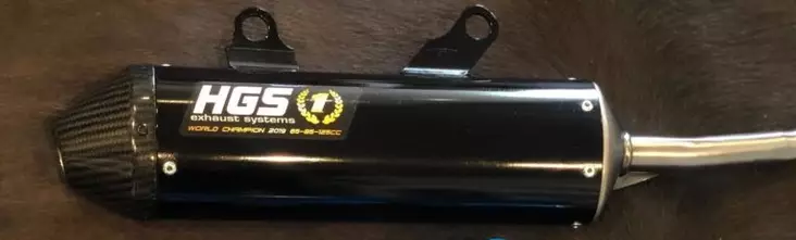 HGS Äänenvaimennin Musta hiili 4T Racing KTM SX450F 23-..FC450 23- - Moottoripyörän äänenvaimentimet - D499379 - 1