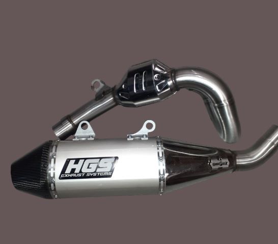 HGS Täysputkisto 4T new design KTM450SX-F FC450 MC450F 23-.. Grey Carbon - Moottoripyörän pakoputkistot - D460729 - 1