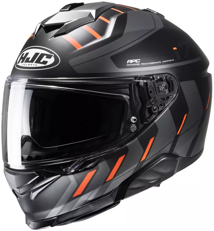 HJC Kypärä i71 Simo Musta/Harmaa/Fluo Oranssi MC6H - Umpikypärät - D454309 - 1