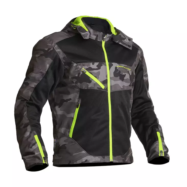 Lindstrands Tekstiilitakki Rexbo Camo/keltainen - Kalvolliset moottoripyörätakit - D370879 - 1