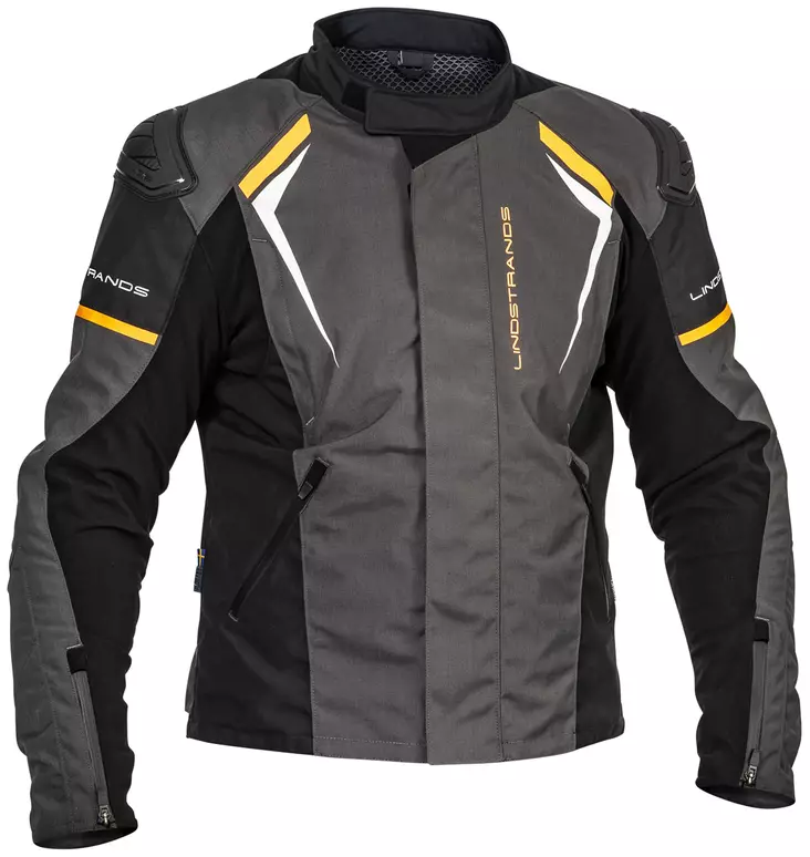 Lindstrands Tekstiilitakki Sandvik Musta/oranssi - Kalvolliset moottoripyörätakit - D450709 - 1