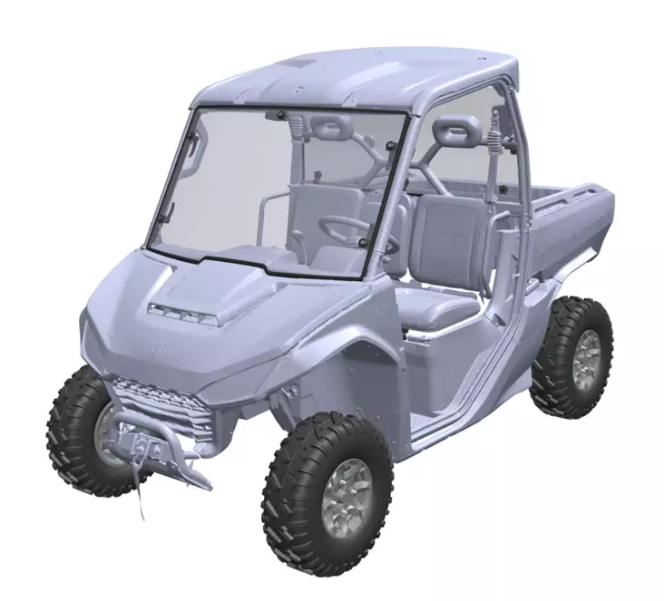 Polykarbonaatti tuulilasi (ei pyyhin pesin) Segway Fugleman (sopii alkuperäinen - Pleksipaneelit OEM hytille - D450889 - 1