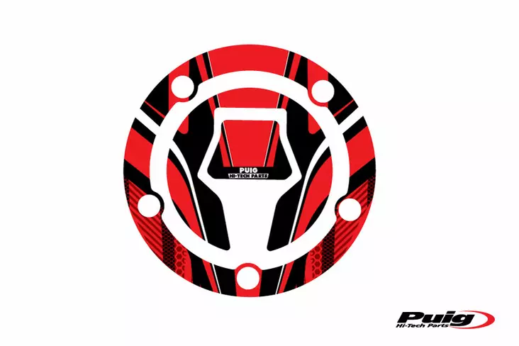 Puig Fuel Cap Cover Mod. Radikal Suzuki C/Red - Moottoripyörän tarrasarjat - D302819 - 1